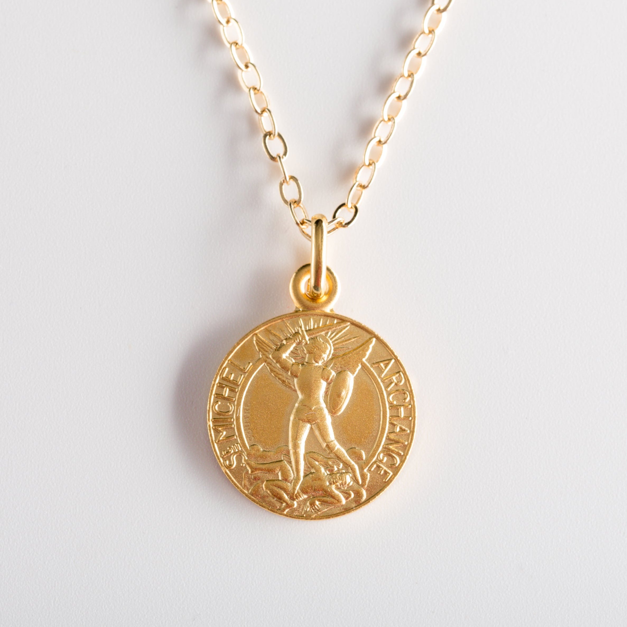 Médaille de Saint Michel Archange - Plaqué Or
