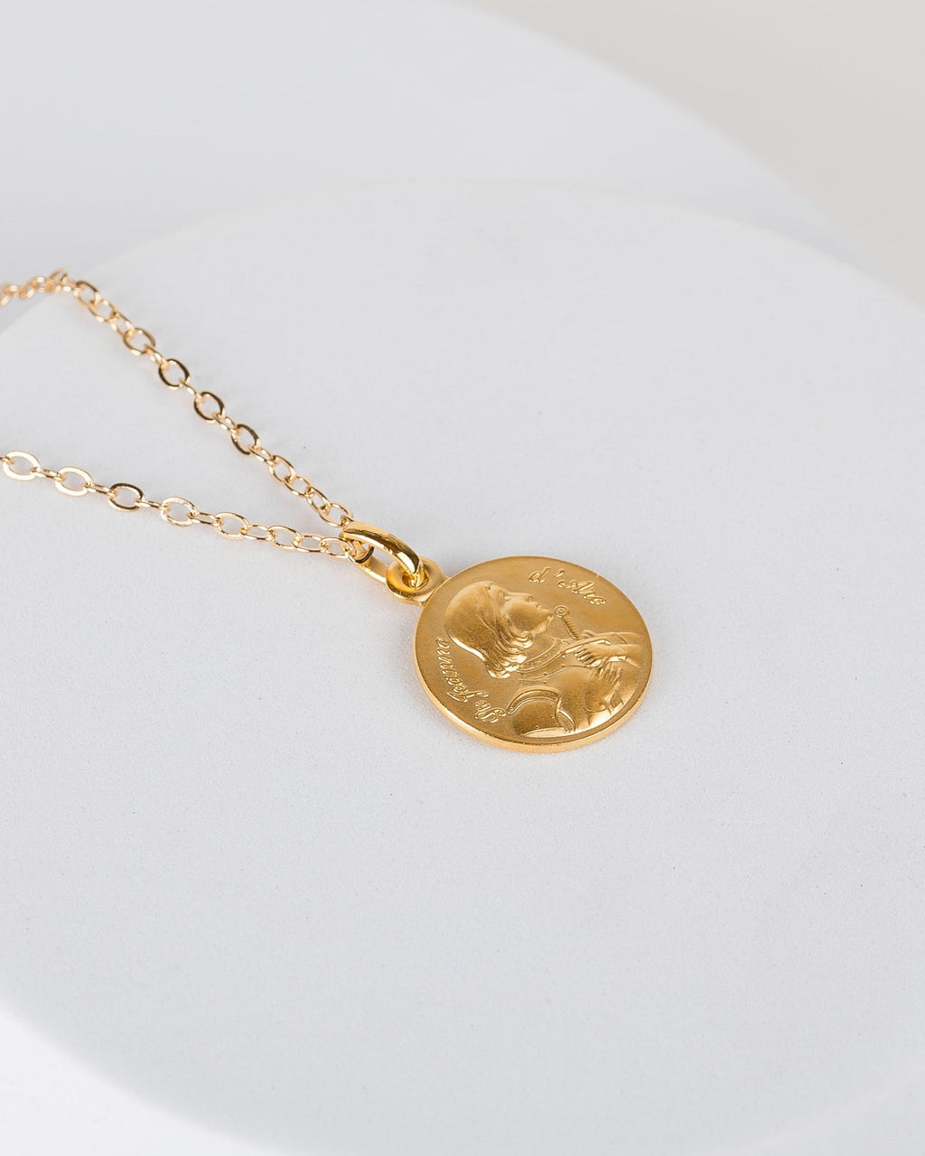 Médaille de Sainte Jeanne d'Arc - Plaquée Or